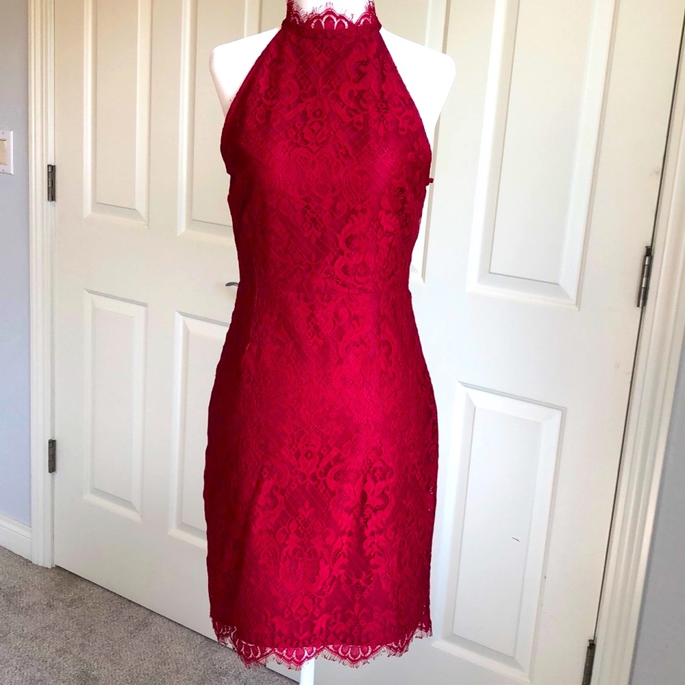 Bb Dakota Halter Lace Dress